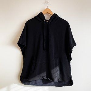 J.Crew Pullover Poncho Hoodie Kangaroo Pocket Black Size Small
